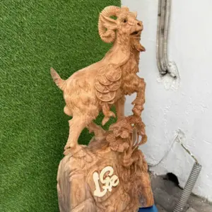 nhat-duong-go-ngoc-am-G5695-2 Tượng Nhất Dương Gỗ Ngọc Am Liền Khối G5695