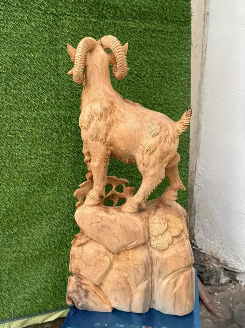 nhat-duong-go-ngoc-am-G5695-5 Tượng Nhất Dương Gỗ Ngọc Am Liền Khối G5695