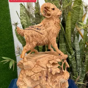 nhat-duong-go-ngoc-am-G5696-1 Tượng Nhất Dương Gỗ Ngọc Am Liền Khối Hàng Nhiều Dầu Thơm Nức G5696