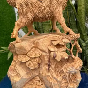 nhat-duong-go-ngoc-am-G5696-3 Tượng Nhất Dương Gỗ Ngọc Am Liền Khối Hàng Nhiều Dầu Thơm Nức G5696