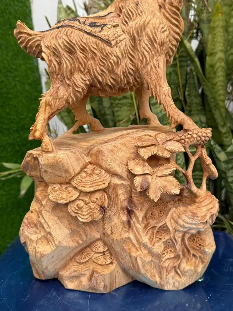 nhat-duong-go-ngoc-am-G5957-3 Tượng Nhất Dương Gỗ Ngọc Am Liền Khối Hàng Nhiều Dầu Thơm Nức G5957