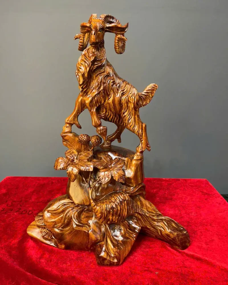 nhat-duong-kim-tien-go-sua-cao-G6167-1 Tượng Nhất Dương Kim Tiền Gỗ Sưa Liền Khối G6167