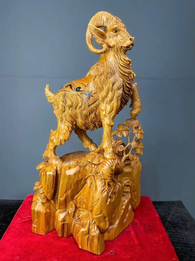 nhat-duong-tai-loc-go-ngoc-am-G5771-1 Tượng Nhất Dương Tài Lộc Gỗ Ngọc Am Liền Khối G5771