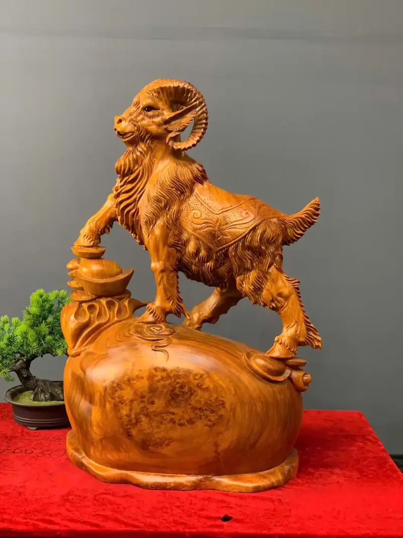 nhat-duong-tai-loc-go-nu-huong-G5528-1 Tượng Nhất Dương Tài Lộc Gỗ Nu Hương Liền Khối G5528
