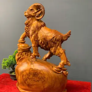 nhat-duong-tai-loc-go-nu-huong-G5528-2 Tượng Nhất Dương Tài Lộc Gỗ Nu Hương Liền Khối G5528