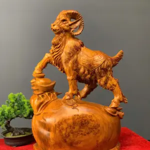 nhat-duong-tai-loc-go-nu-huong-G5528-3 Tượng Nhất Dương Tài Lộc Gỗ Nu Hương Liền Khối G5528