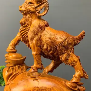 nhat-duong-tai-loc-go-nu-huong-G5528-4 Tượng Nhất Dương Tài Lộc Gỗ Nu Hương Liền Khối G5528