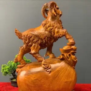 nhat-duong-tai-loc-go-nu-huong-G5528-5 Tượng Nhất Dương Tài Lộc Gỗ Nu Hương Liền Khối G5528