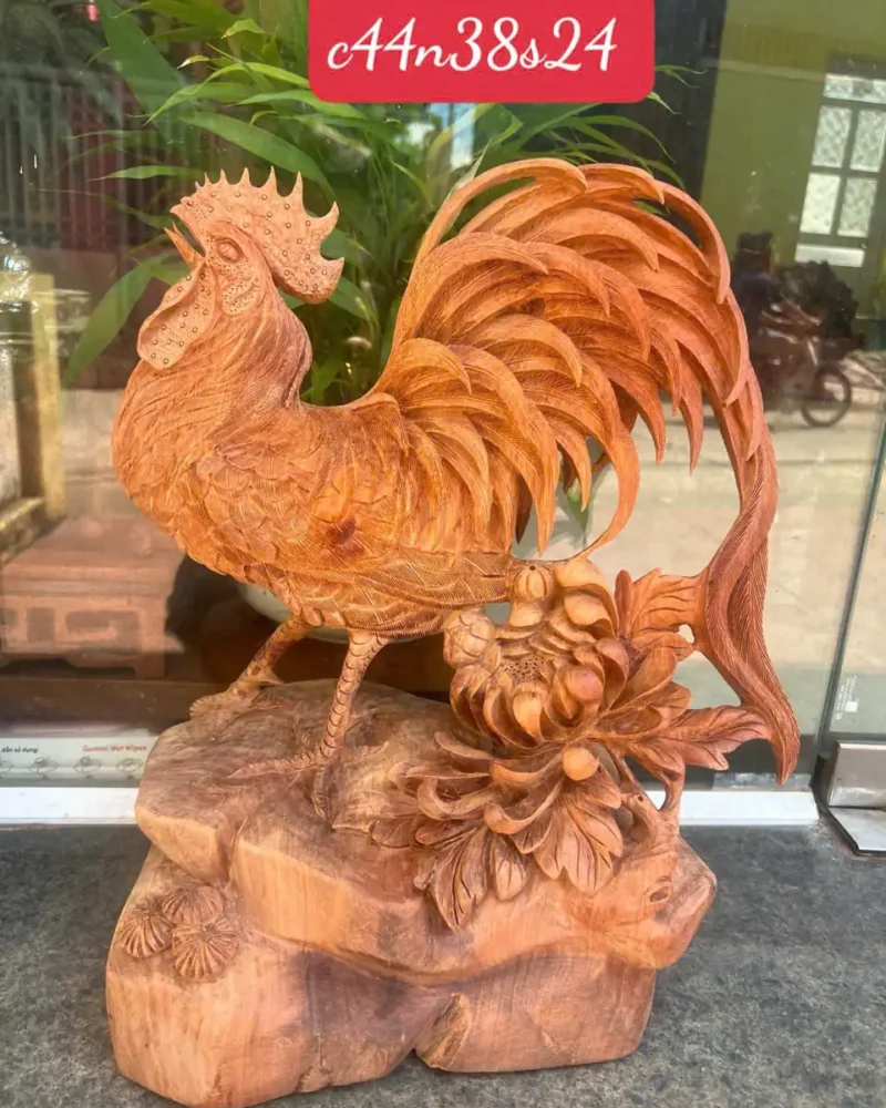 nhat-ke-huong-G6069-1 Tượng Nhất Kê Hương Ta Liền Khối Hàng Đục Kỹ Sắc Nét G6069