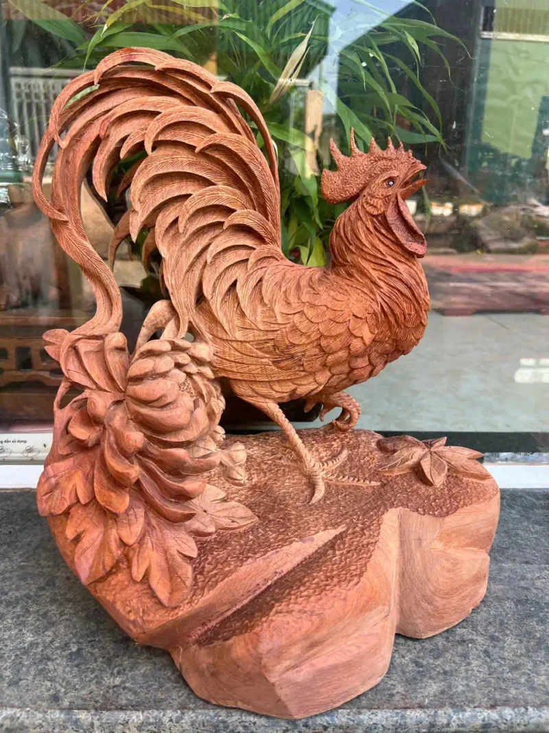 nhat-ke-huong-G6229-2 Tượng Nhất Kê Hương Ta Liền Khối 99 Hàng Đục Kỹ Sắc Nét Sẵn G6229