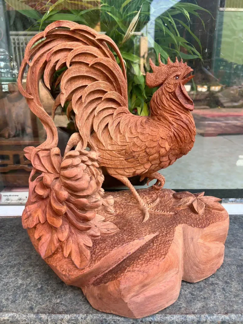 nhat-ke-huong-G6229-4 Tượng Nhất Kê Hương Ta Liền Khối 99 Hàng Đục Kỹ Sắc Nét Sẵn G6229