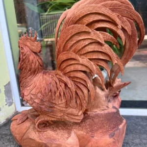 nhat-ke-huong-G6229-5 Tượng Nhất Kê Hương Ta Liền Khối 99 Hàng Đục Kỹ Sắc Nét Sẵn G6229