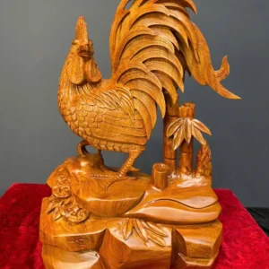 nhat-ke-kim-tien-go-huong-ta-G6168-1 Tượng Nhất Kê Kim Tiền Gỗ Hương Ta Liền Khối G6168
