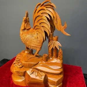 nhat-ke-kim-tien-go-huong-ta-G6168-2 Tượng Nhất Kê Kim Tiền Gỗ Hương Ta Liền Khối G6168