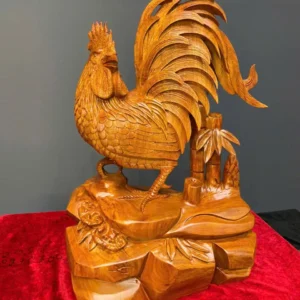 nhat-ke-kim-tien-go-huong-ta-G6168-3 Tượng Nhất Kê Kim Tiền Gỗ Hương Ta Liền Khối G6168