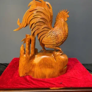 nhat-ke-kim-tien-go-huong-ta-G6168-4 Tượng Nhất Kê Kim Tiền Gỗ Hương Ta Liền Khối G6168