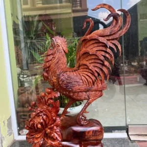 nhat-ke-tai-G6330-4 Tượng Nhất Kê Tài Lộc Gỗ Cẩm Hàng Đục Kỹ Sắc Nét G6330