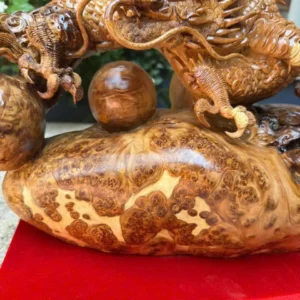 nhat-long-nha-ngoc-go-nu-ngoc-G5915-2 Tượng Nhất Long Nhả Ngọc Gỗ Nu Ngọc Am Hàng Kỹ Nét Đẹp Liền Khối G5915