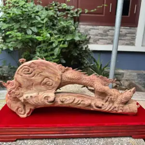 nhat-long-quan-gay-nhu-y-go-sua-bac-G5775-5 Tượng Nhất Long Quấn Gậy Như Ý Gỗ Sưa Bắc Đỏ Hàng Kỹ Nét Đẹp G5775