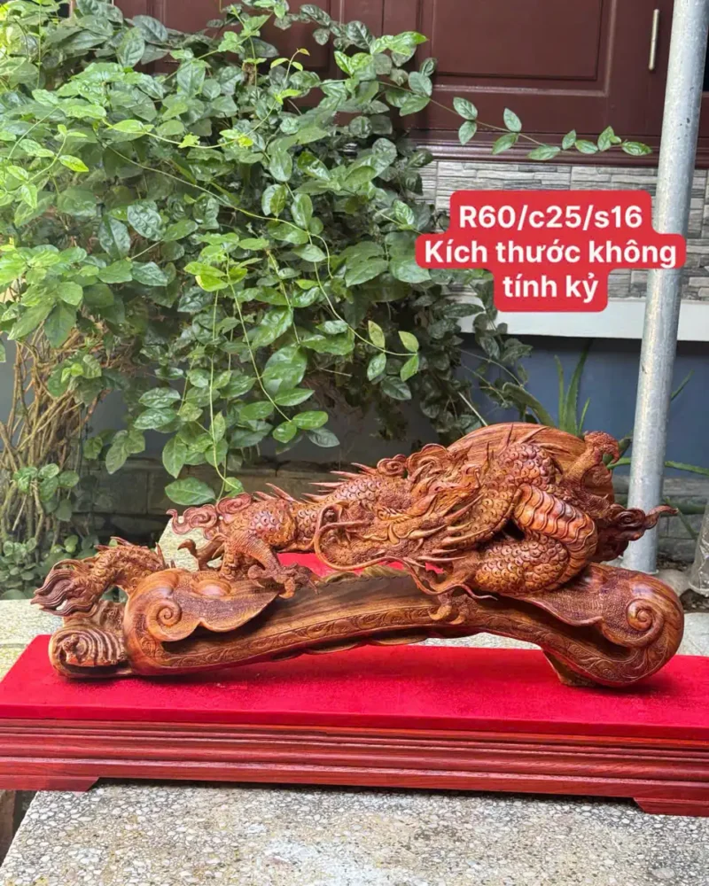 nhat-long-quan-gay-nhu-y-go-sua-bac-G5834-1 Tượng Nhất Long Quấn Gậy Như Ý Gỗ Sưa Bắc Đỏ Hàng Kỹ Nét Đẹp G5834