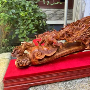 nhat-long-quan-gay-nhu-y-go-sua-bac-G5834-3 Tượng Nhất Long Quấn Gậy Như Ý Gỗ Sưa Bắc Đỏ Hàng Kỹ Nét Đẹp G5834
