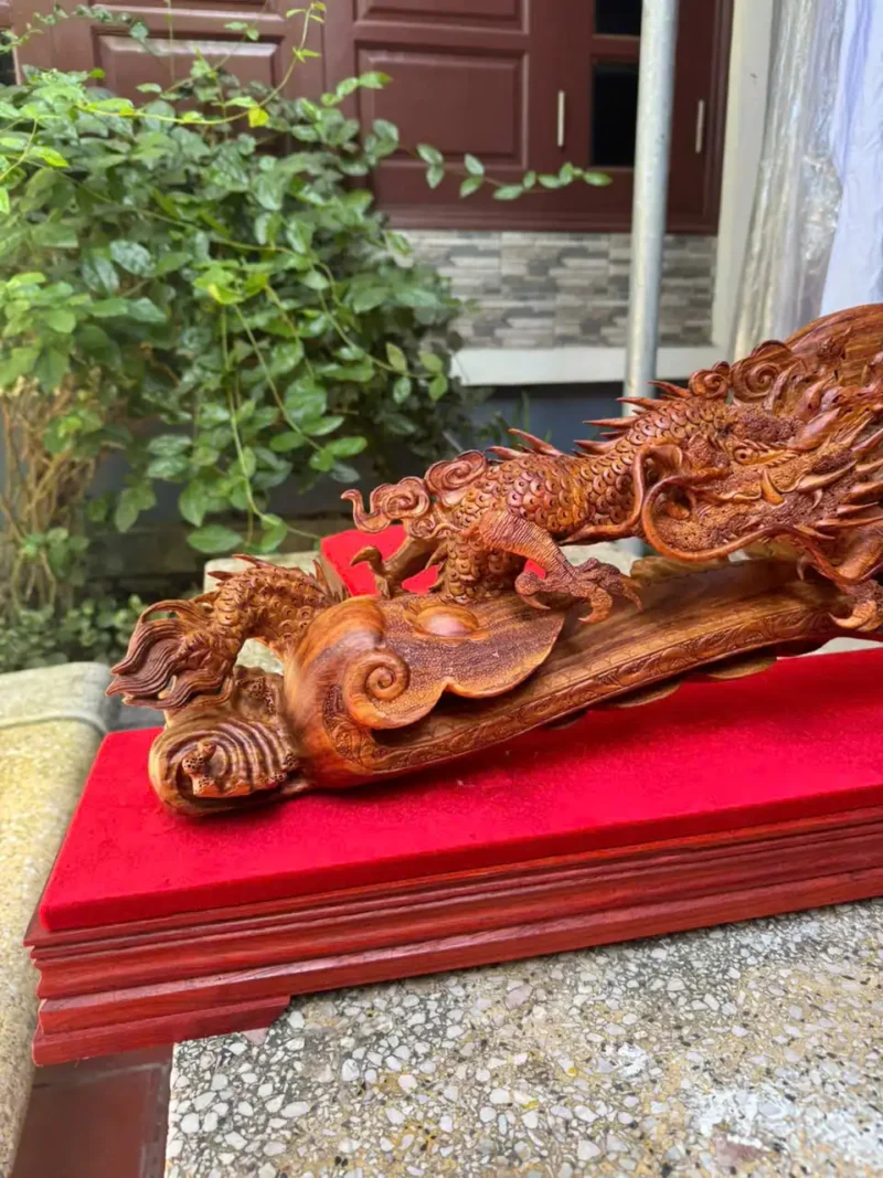 nhat-long-quan-gay-nhu-y-go-sua-bac-G5834-3 Tượng Nhất Long Quấn Gậy Như Ý Gỗ Sưa Bắc Đỏ Hàng Kỹ Nét Đẹp G5834