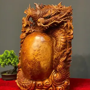 nhat-long-tran-binh-go-nu-ngoc-G5728-2 Tượng Nhất Long Trấn Bình Gỗ Nu Ngọc Am Liền Khối G5728