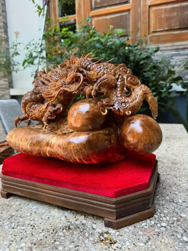 nhat-long-van-ngoc-go-nu-ngoc-G5341-5 Tượng Nhất Long Vần Ngọc Gỗ Nu Ngọc Am Hàng Kỹ Đẹp Liền Khối G5341