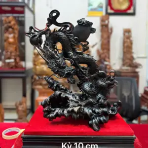 nhat-long-von-ngoc-go-trac-hang-G5342-1 Tượng Nhất Long Vờn Ngọc Gỗ Trắc Hàng Đẹp Liền Khối G5342