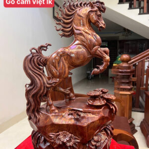 nhat-ma-go-G6195-1 Tượng Nhất Mã Gỗ Cẩm Việt Liền Khối G6195