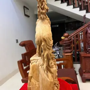 nhat-ma-phi-G5521-6 Tượng Nhất Mã Phi Thiên Gỗ Ngọc Am Liền Khối Chất Gỗ Già Nặng Thơm G5521