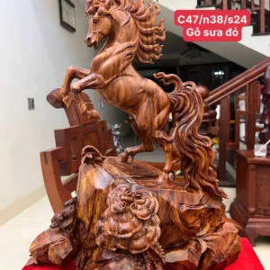 nhat-ma-phi-G5961-1 Tượng Nhất Mã Phi Thiên Gỗ Sưa Bắc Hàng Kỹ G5961