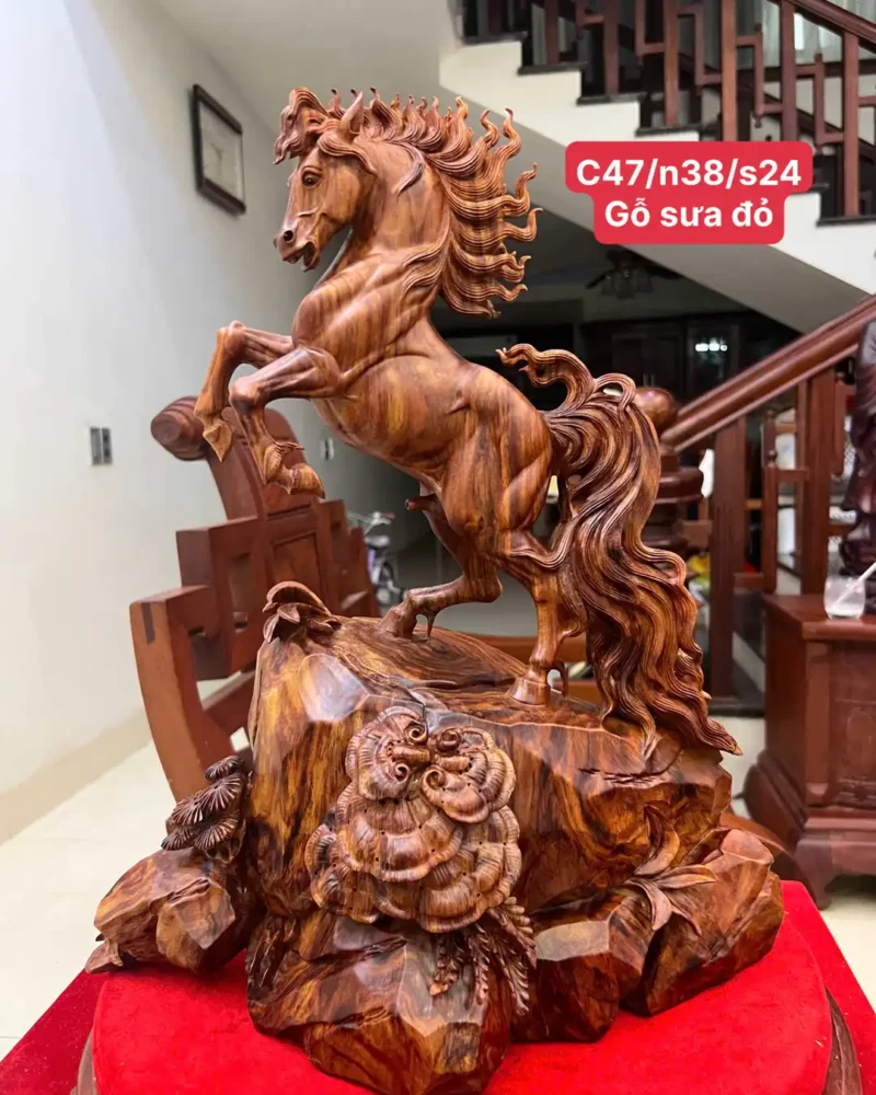 nhat-ma-phi-G5961-1 Tượng Nhất Mã Phi Thiên Gỗ Sưa Bắc Hàng Kỹ G5961