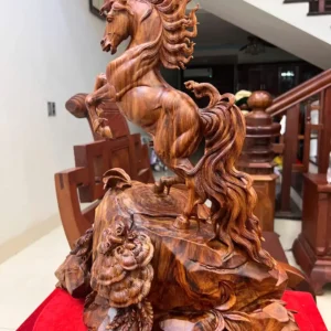 nhat-ma-phi-G5961-4 Tượng Nhất Mã Phi Thiên Gỗ Sưa Bắc Hàng Kỹ G5961
