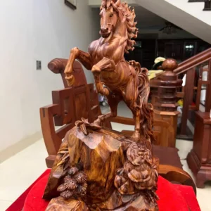 nhat-ma-phi-G5961-6 Tượng Nhất Mã Phi Thiên Gỗ Sưa Bắc Hàng Kỹ G5961
