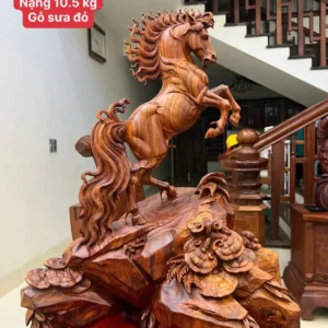 nhat-ma-phi-G6412-1 Tượng Nhất Mã Phi Thiên Hàng To Gỗ Sưa Bắc Vân Nhiều Tím Lịm Hàng Nghệ Nhân Chế Tác G6412