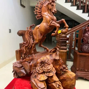 nhat-ma-phi-G6412-2 Tượng Nhất Mã Phi Thiên Hàng To Gỗ Sưa Bắc Vân Nhiều Tím Lịm Hàng Nghệ Nhân Chế Tác G6412