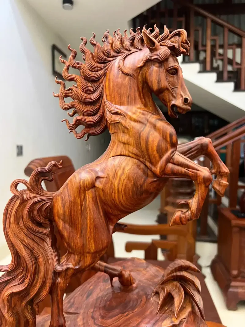 nhat-ma-phi-G6412-3 Tượng Nhất Mã Phi Thiên Hàng To Gỗ Sưa Bắc Vân Nhiều Tím Lịm Hàng Nghệ Nhân Chế Tác G6412