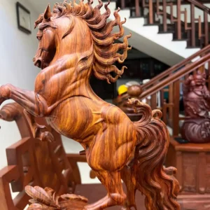 nhat-ma-phi-G6412-7 Tượng Nhất Mã Phi Thiên Hàng To Gỗ Sưa Bắc Vân Nhiều Tím Lịm Hàng Nghệ Nhân Chế Tác G6412