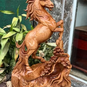 nhat-ma-phi-G6432-2 Tượng Nhất Mã Phi Thiên Gỗ Ngọc Am Thơm Nức Hàng Kỹ Nét Liền Khối G6432