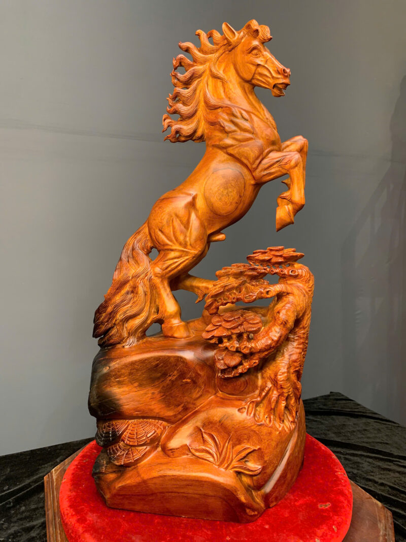 nhat-ma-phi-thien-go-huong-ta-G6196-3 Tượng Nhất Mã Phi Thiên Gỗ Hương Ta Liền Khối G6196