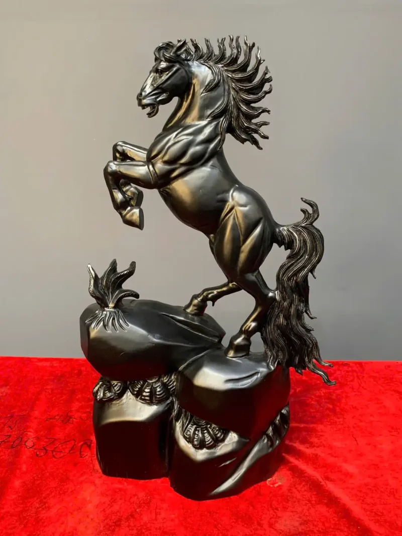 nhat-ma-phi-thien-go-mun-sung-G5960-1 Tượng Nhất Mã Phi Thiên Gỗ Mun Sừng Liền Khối G5960