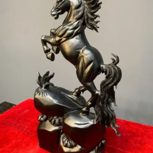 nhat-ma-phi-thien-go-mun-sung-G5960-2 Tượng Nhất Mã Phi Thiên Gỗ Mun Sừng Liền Khối G5960