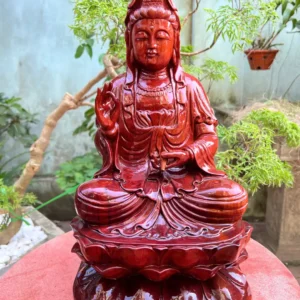 phat-ba-ngoi-G6292-1 Tượng Phật Bà Ngồi Đài Sen Gỗ Hương Ta Liền Khối G6292