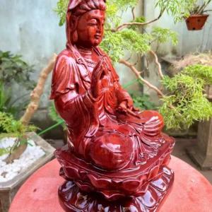 phat-ba-ngoi-G6292-3 Tượng Phật Bà Ngồi Đài Sen Gỗ Hương Ta Liền Khối G6292