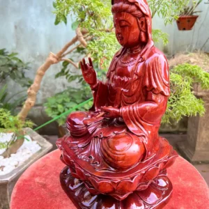 phat-ba-ngoi-G6292-4 Tượng Phật Bà Ngồi Đài Sen Gỗ Hương Ta Liền Khối G6292