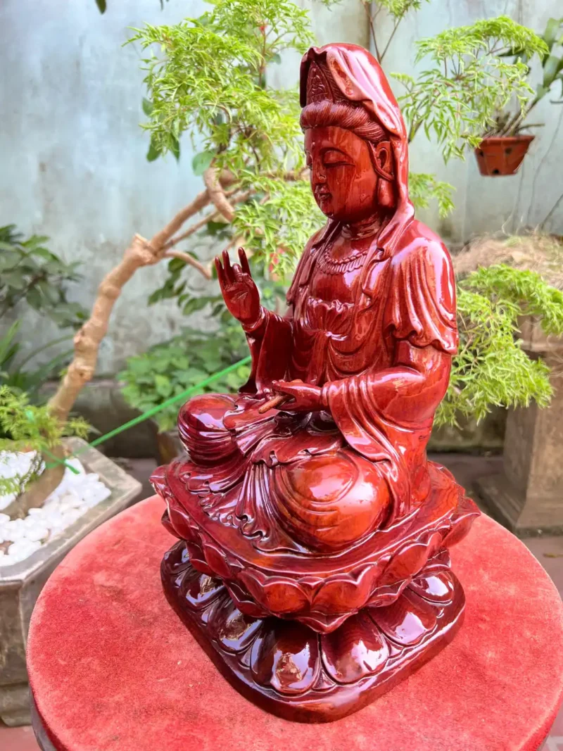 phat-ba-ngoi-G6292-4 Tượng Phật Bà Ngồi Đài Sen Gỗ Hương Ta Liền Khối G6292