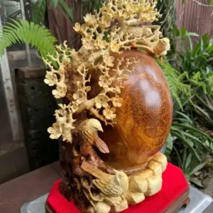 phu-the-vien-man-go-nu-huong-G5383-6 Tượng Phu Thê Viên Mãn Gỗ Nu Hương Vip Hàng Kỹ Nét Siêu Đẹp G5383
