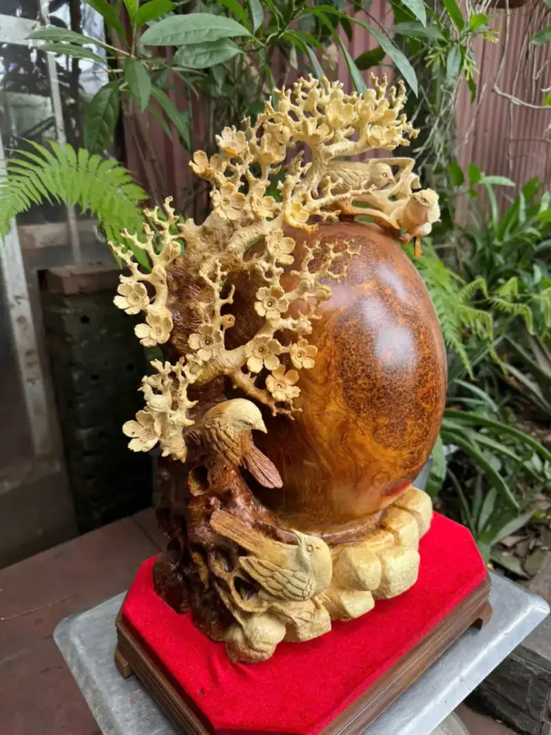 phu-the-vien-man-go-nu-huong-G5383-6 Tượng Phu Thê Viên Mãn Gỗ Nu Hương Vip Hàng Kỹ Nét Siêu Đẹp G5383