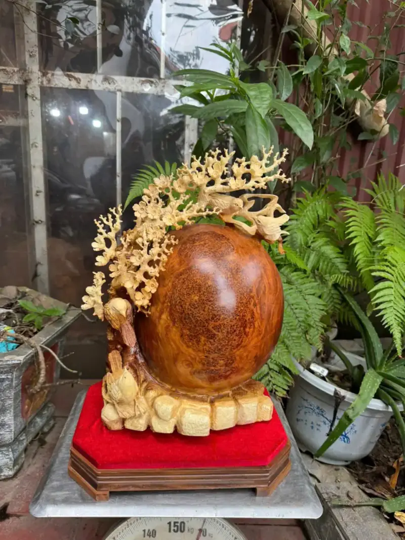 phu-the-vien-man-go-nu-huong-G5383-7 Tượng Phu Thê Viên Mãn Gỗ Nu Hương Vip Hàng Kỹ Nét Siêu Đẹp G5383